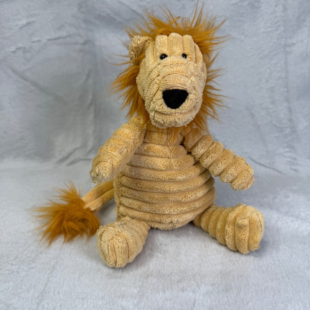 Jellycat Cordy Roy Lion Plush Unisex Medium Tan Ribbed Textured Stuffed Animal